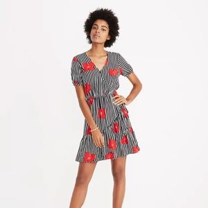 Madewell Ruffle Dress in Candied Orchids